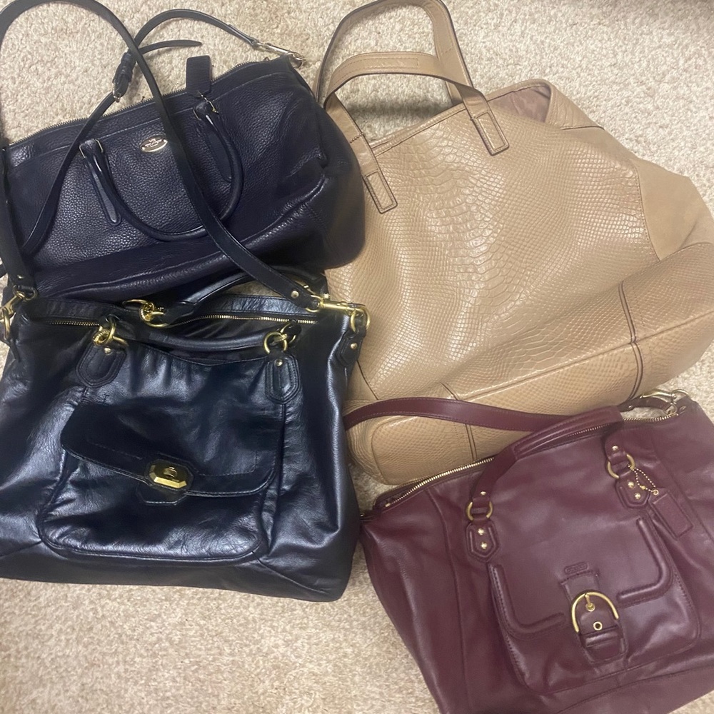 Coach lot 4 leather bags